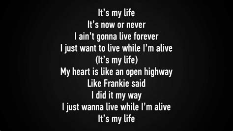 it's my life lyrics deutsch|More.